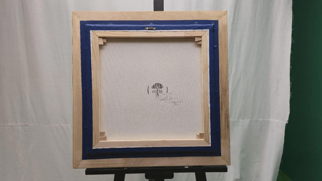 The Sad Jester Canvas Print: Vintage Golden Frame, Hand-Finished Brush Strokes FOSHE ART