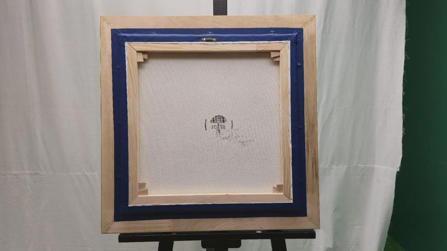 Arnolfini Portrait Canvas Print: Vintage Golden Frame, Hand-Finished Brush Strokes, looks like original painting FOSHE ART