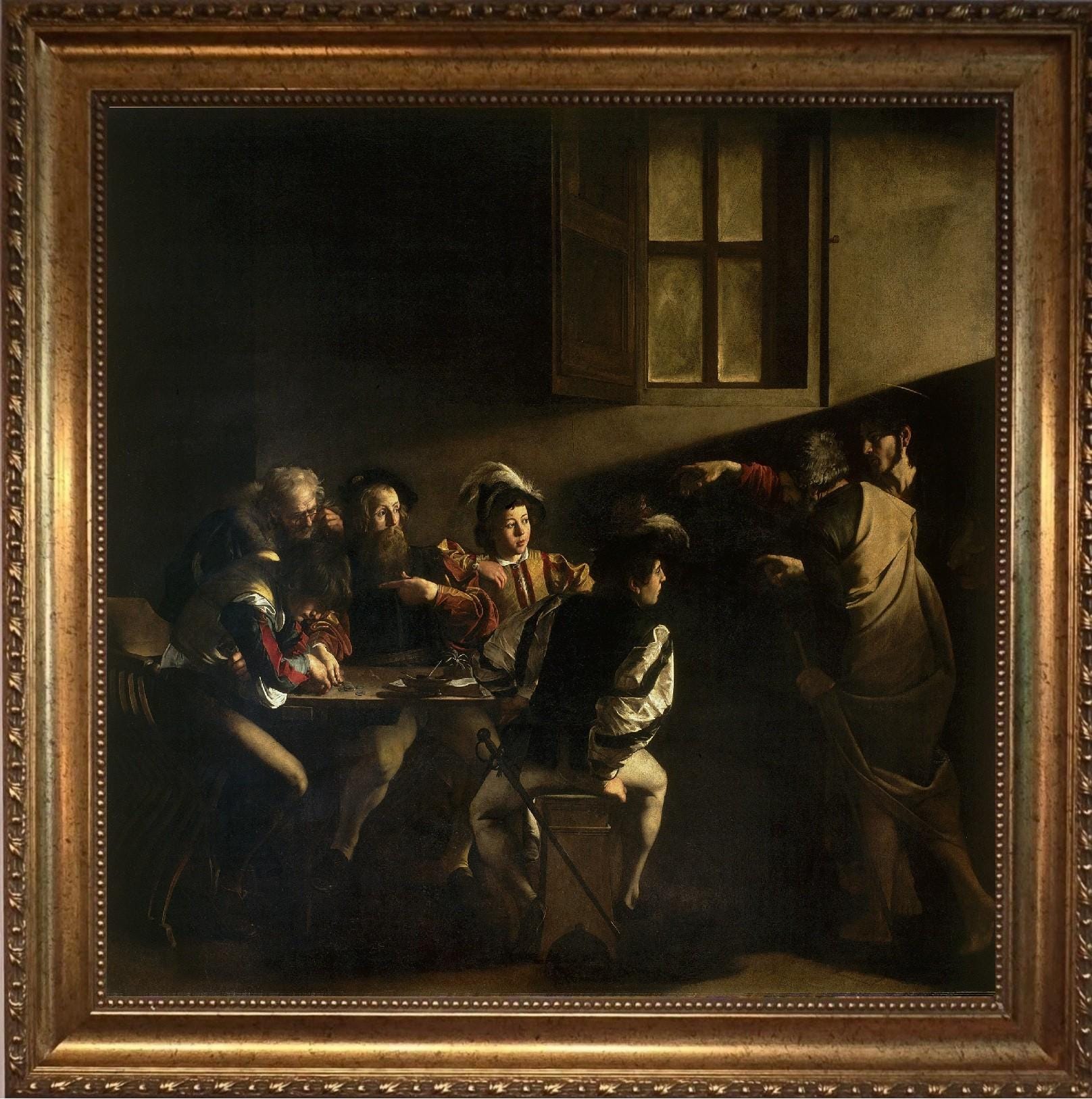 Caravaggio's St Matthew 3D Canvas Print with Hand- Applied Brush Strokes FOSHE ART
