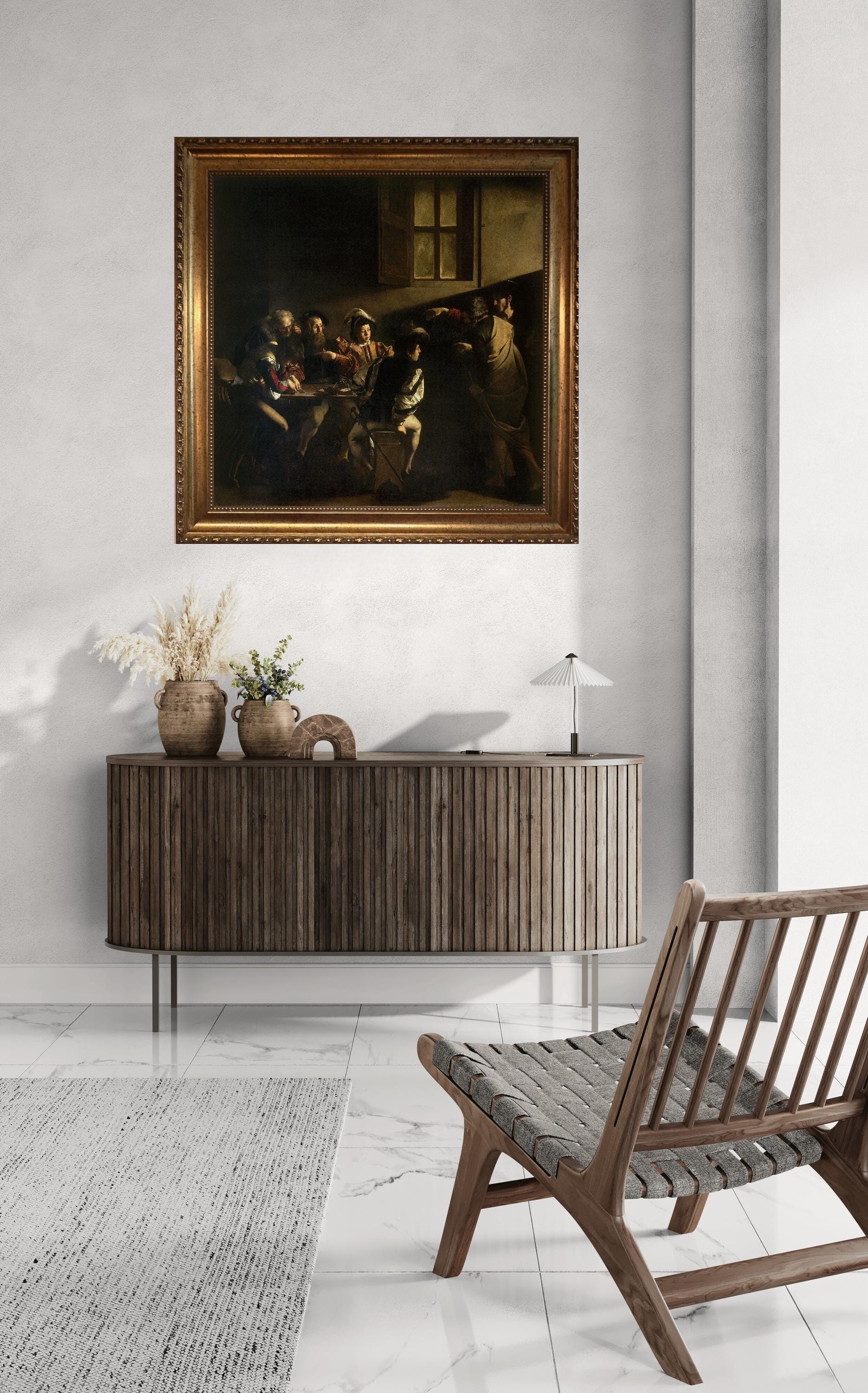 Caravaggio's St Matthew 3D Canvas Print with Hand- Applied Brush Strokes FOSHE ART