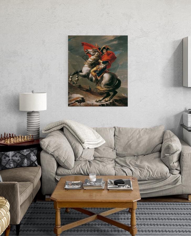 Napoleon Crossing the Alps  Giclee Canvas Print with Hand-Applied Brush Strokes FOSHE ART