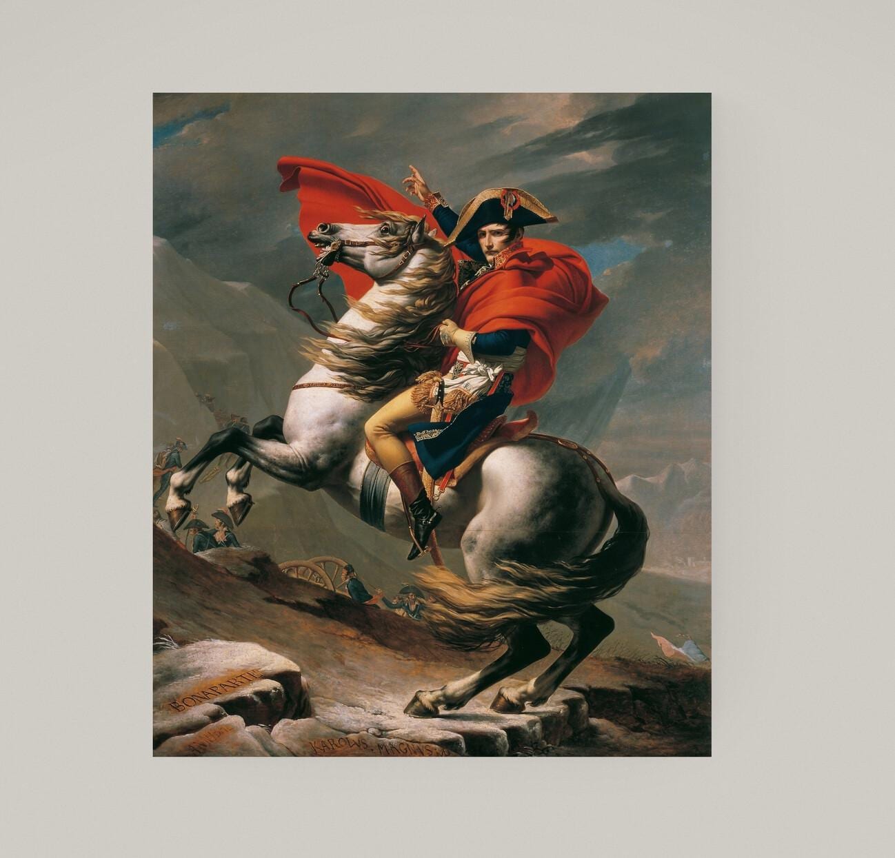 Napoleon Crossing the Alps  Giclee Canvas Print with Hand-Applied Brush Strokes FOSHE ART