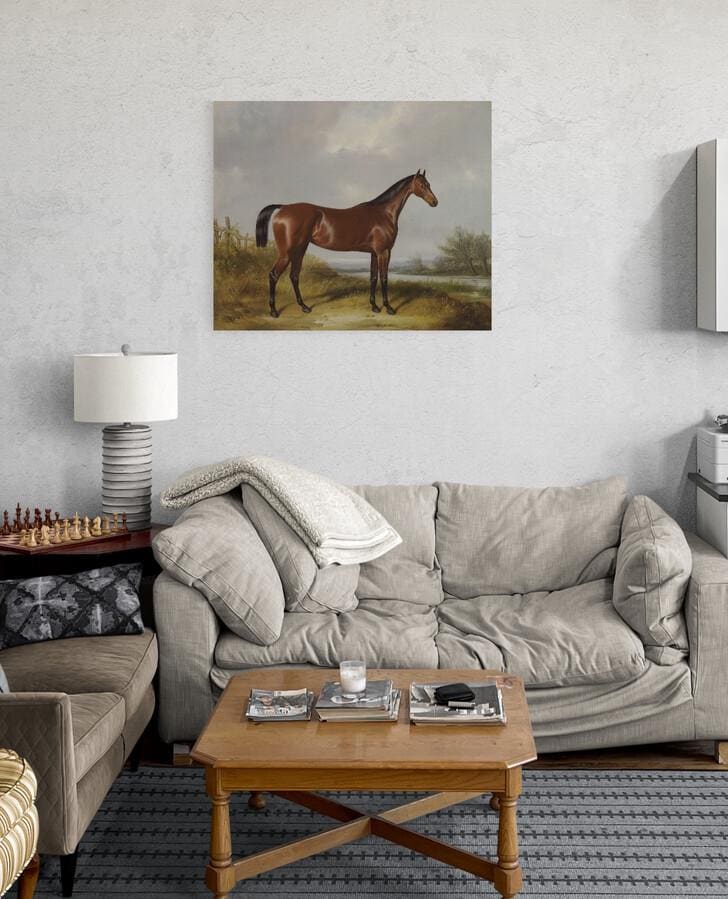 Hunter in Landscape by William Barraud, 3D Canvas Print with Hand-finished Brush Strokes FOSHE ART
