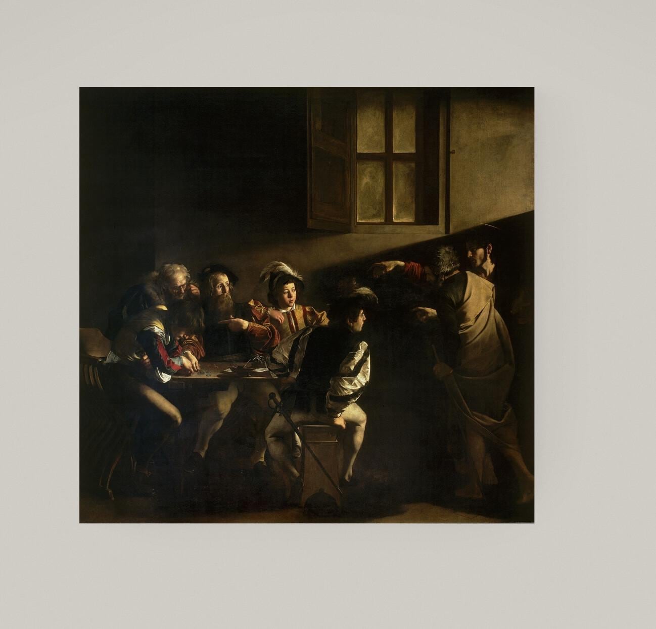 Caravaggio's St Matthew 3D Canvas Print with Hand- Applied Brush Strokes FOSHE ART