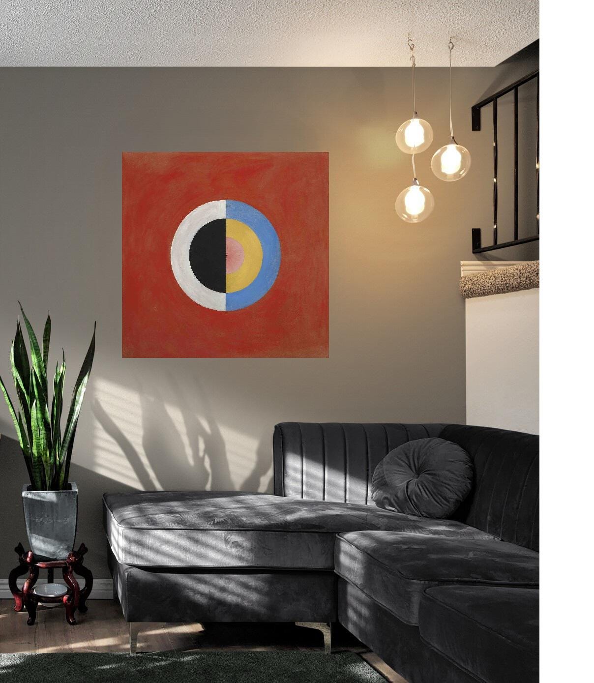 Hilma af Klint  The Swan (No. 17) Abstract Art Print: Giclee on Canvas FOSHE ART