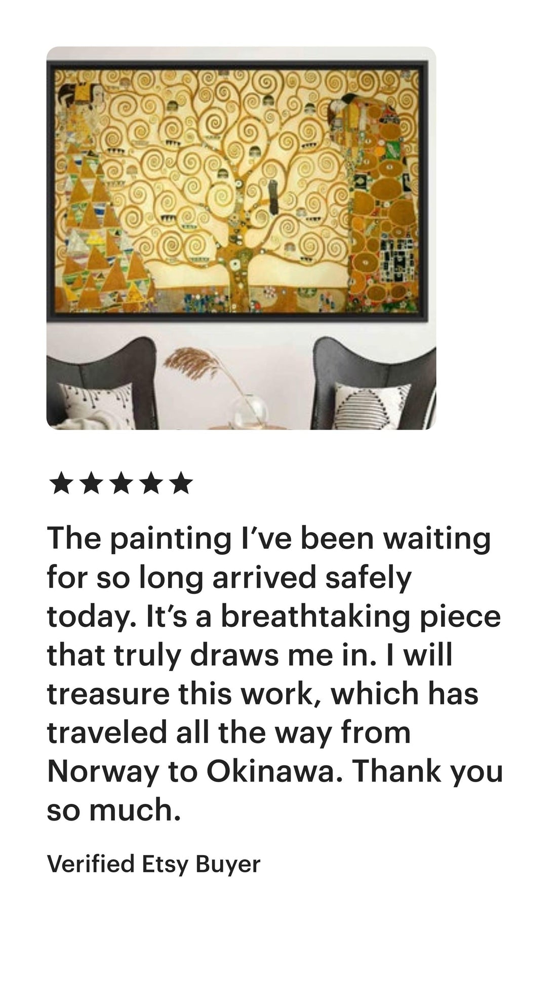 Gustav Klimt Tree of Life Giclée Canvas Art Print – Framed Nouveau Painting FOSHE ART