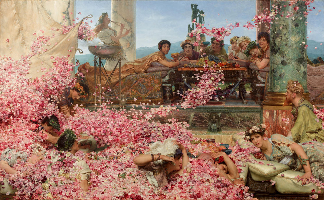 The Roses of Heliogabalus Canvas Print, Gold Wooden Frame, Museum Quality FOSHE ART