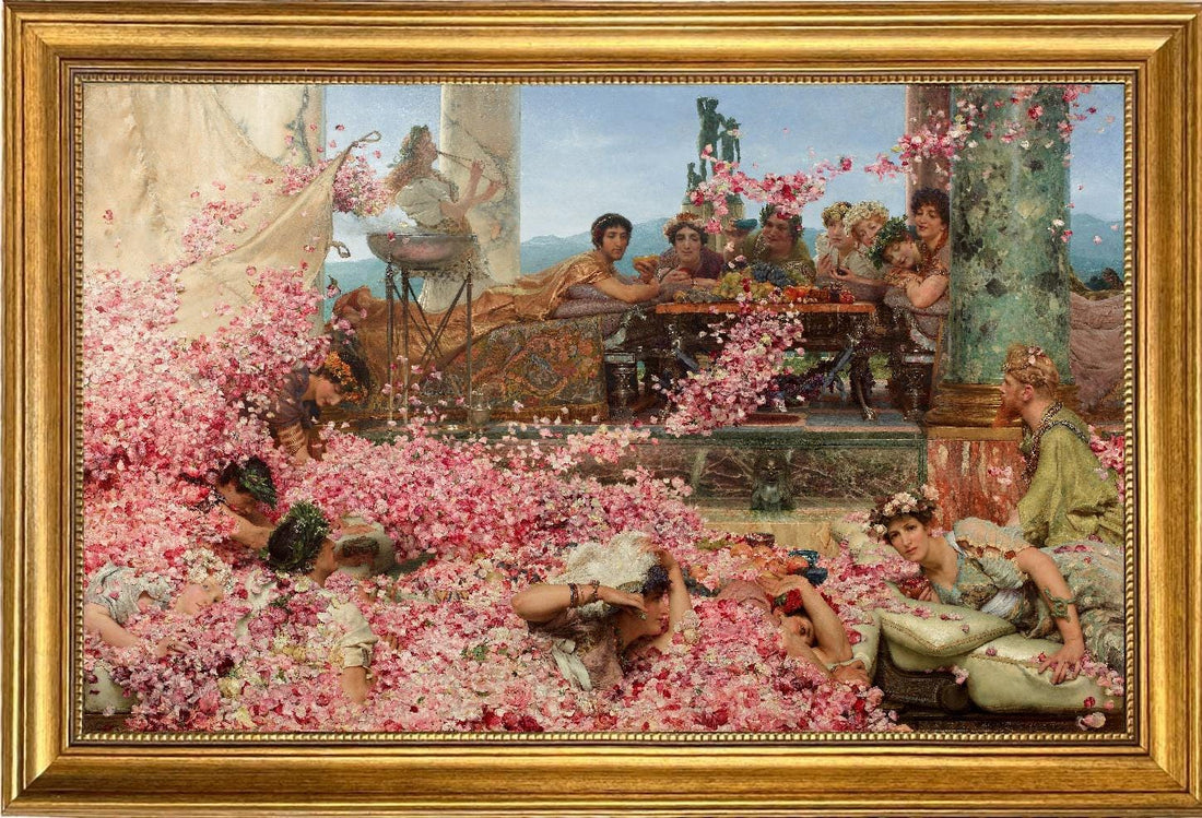 The Roses of Heliogabalus Canvas Print, Gold Wooden Frame, Museum Quality FOSHE ART