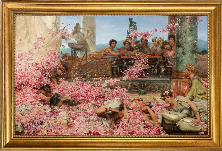 The Roses of Heliogabalus Canvas Print, Gold Wooden Frame, Museum Quality FOSHE ART