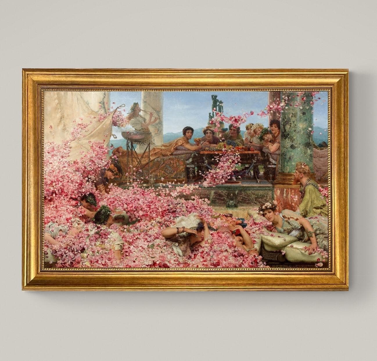 The Roses of Heliogabalus Canvas Print: 3D Hand Finished Art FOSHE ART
