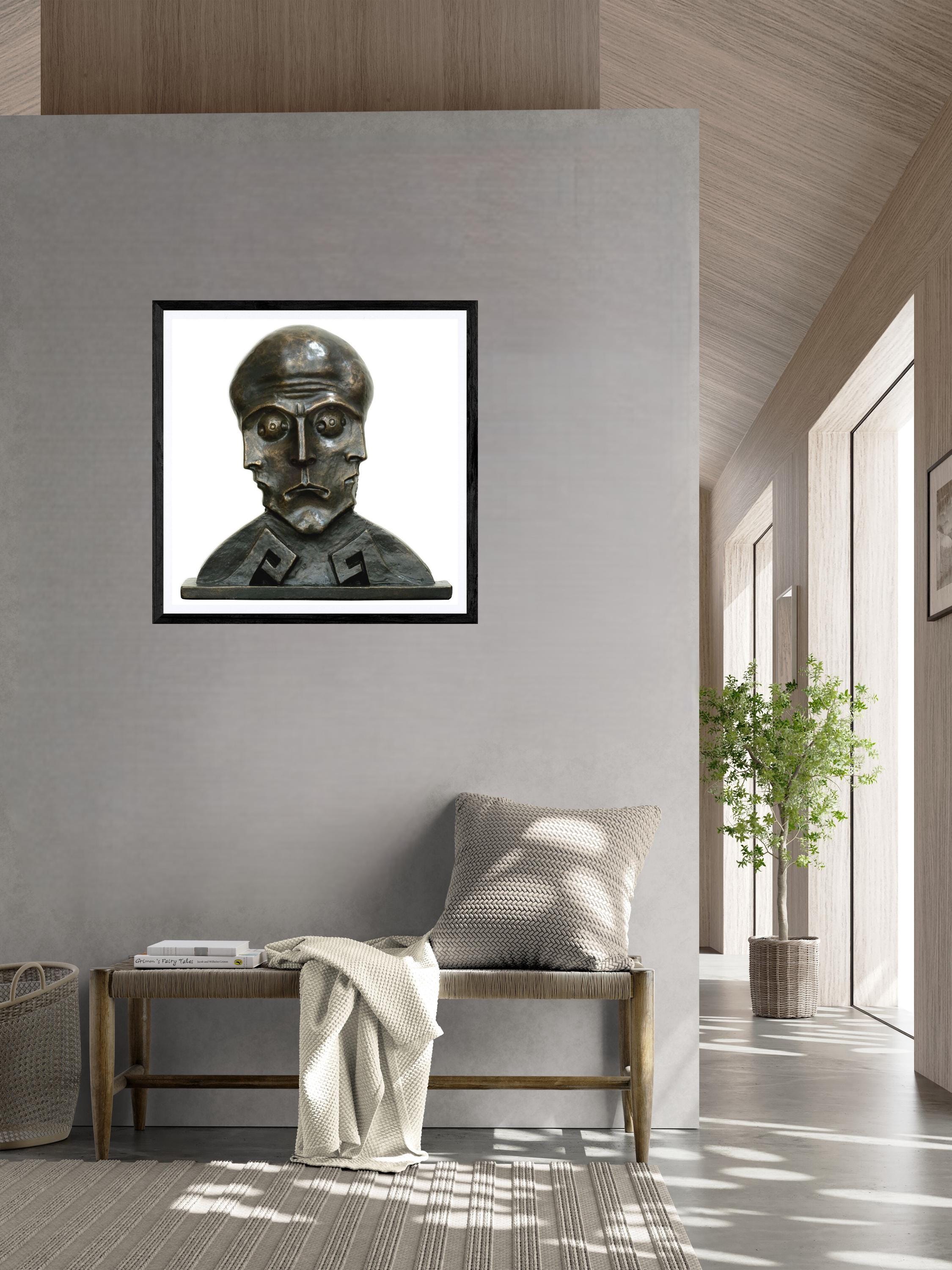 The Sphinx - The mystery by Boleslaw Biegas, Art Deco Print | Hand-Finished Framed Canvas FOSHE ART