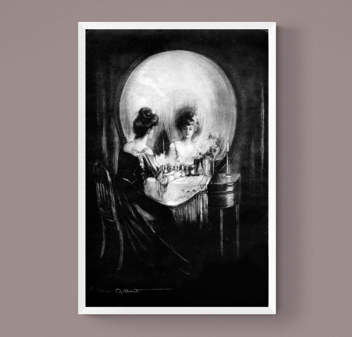 All is Vanity by Charles Allan Gilbert, Canvas Art Print, Brush Strokes, Floating Frame FOSHE ART