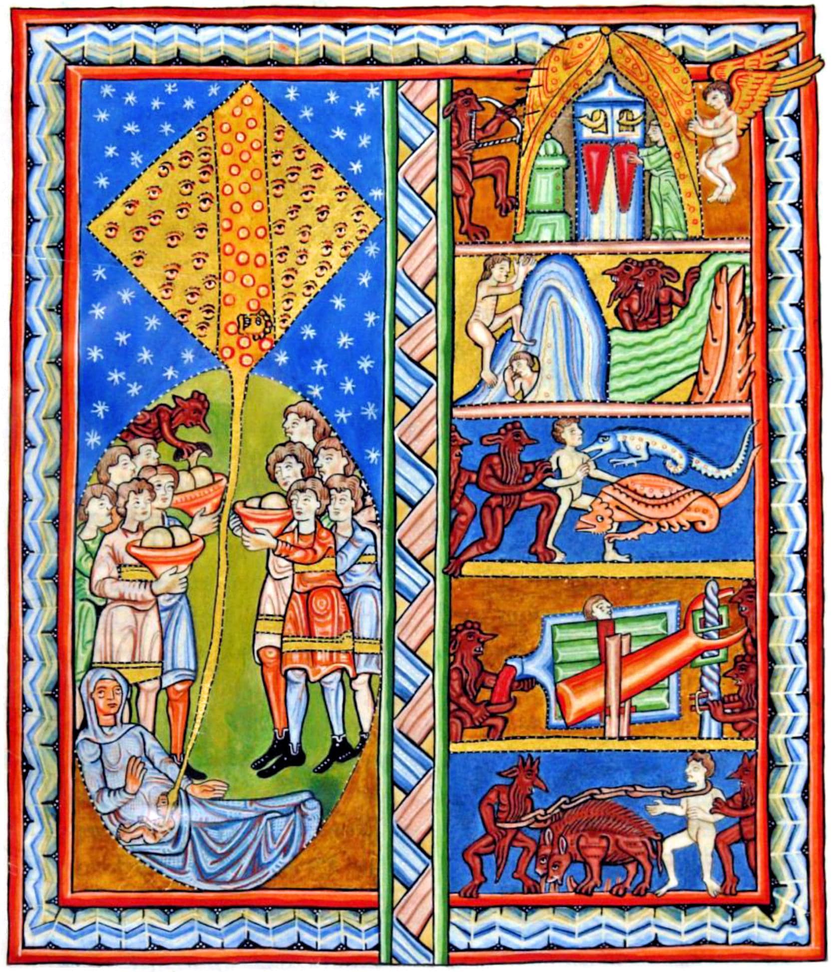 Hildegard of Bingen Giclee Print – Embodiment of Soul, Mystic Art FOSHE ART
