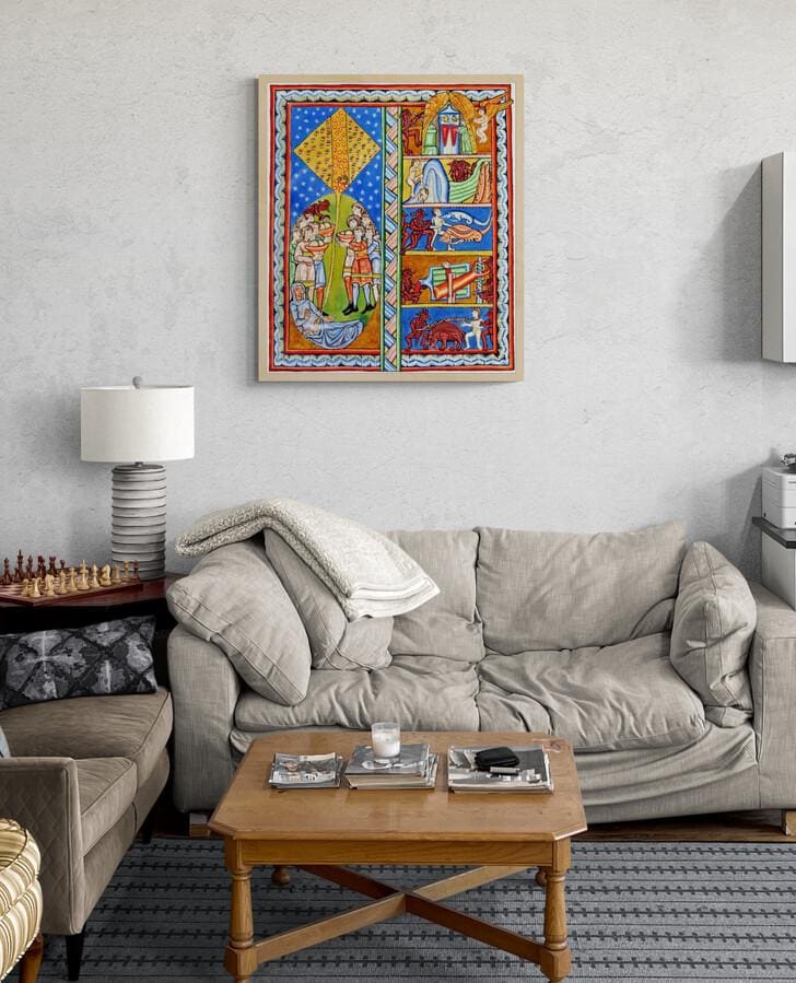 Hildegard of Bingen Giclee Print – Embodiment of Soul, Mystic Art FOSHE ART