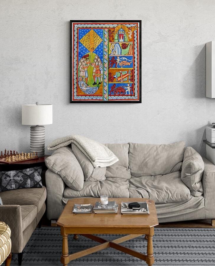 Hildegard of Bingen Giclee Print – Embodiment of Soul, Mystic Art FOSHE ART