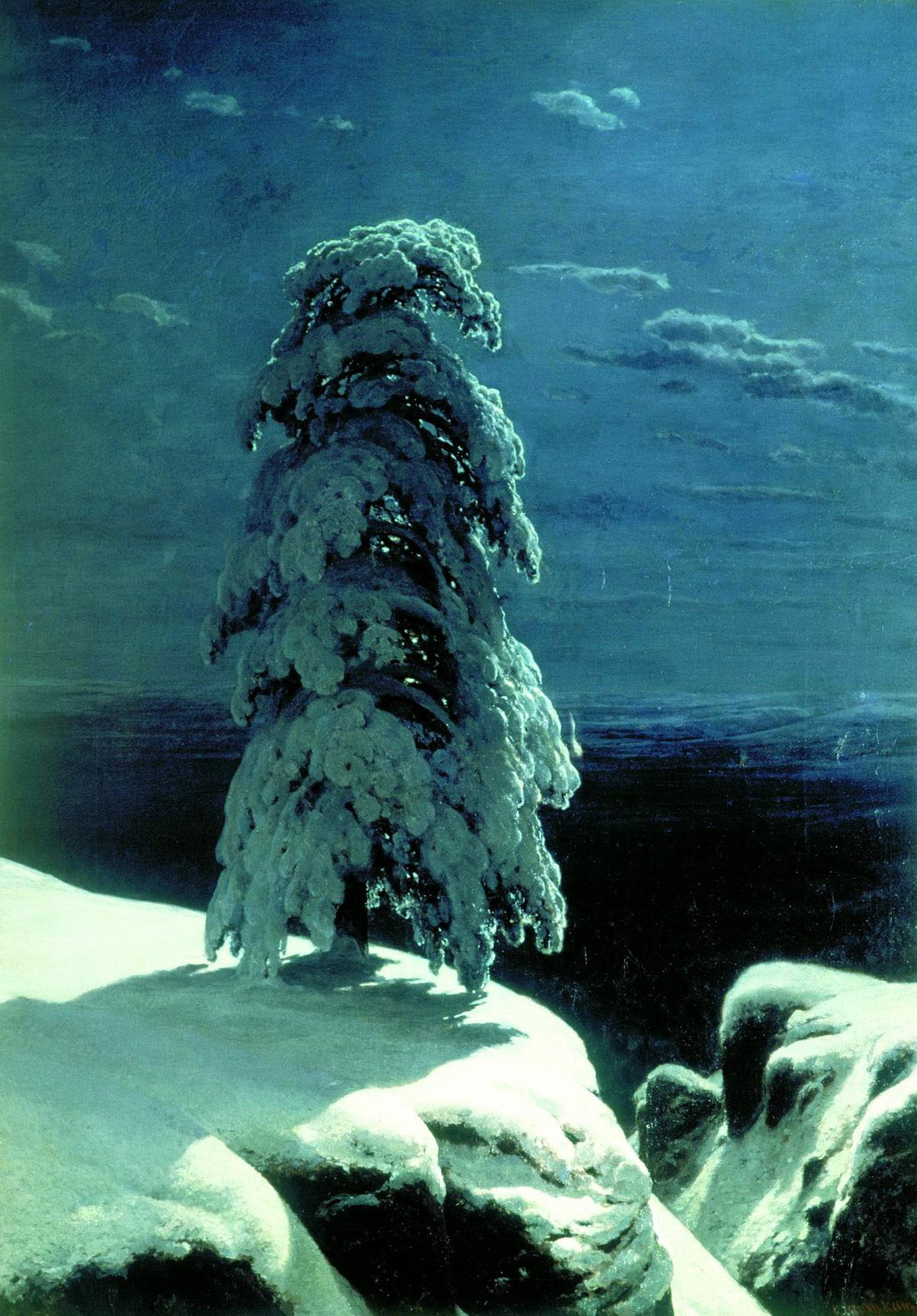Ivan Shishkin "In the Wild North" Framed Canvas Print – Vintage Gold Frame FOSHE ART