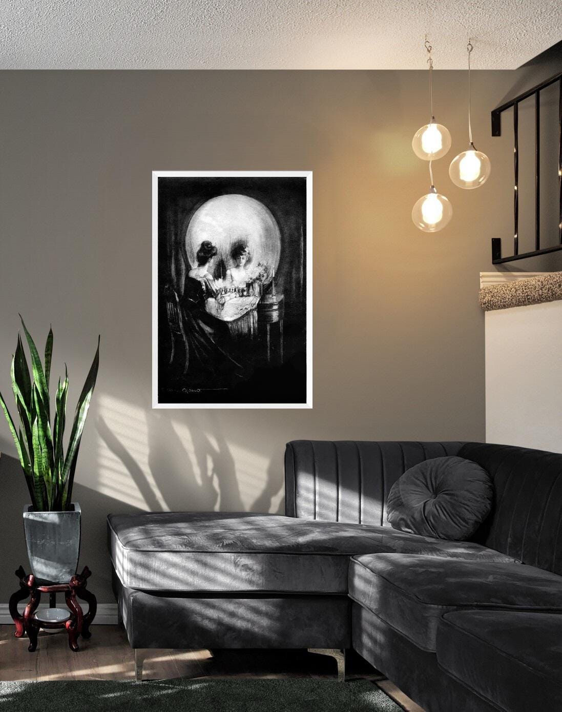All is Vanity by Charles Allan Gilbert, Canvas Art Print, Brush Strokes, Floating Frame FOSHE ART