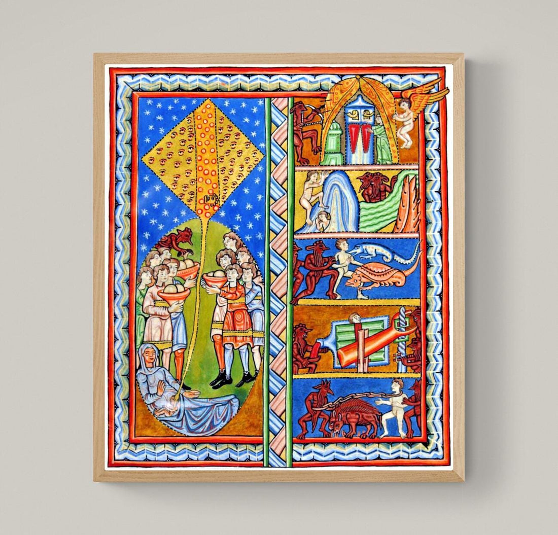 Hildegard of Bingen Giclee Print – Embodiment of Soul, Mystic Art FOSHE ART