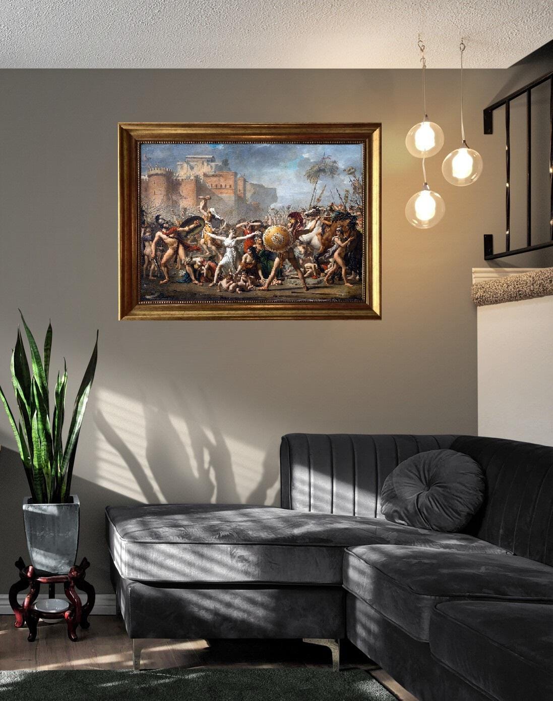 Jacques-Louis David: Sabine Women Canvas Print with Hand-Finished Brushstrokes FOSHE ART