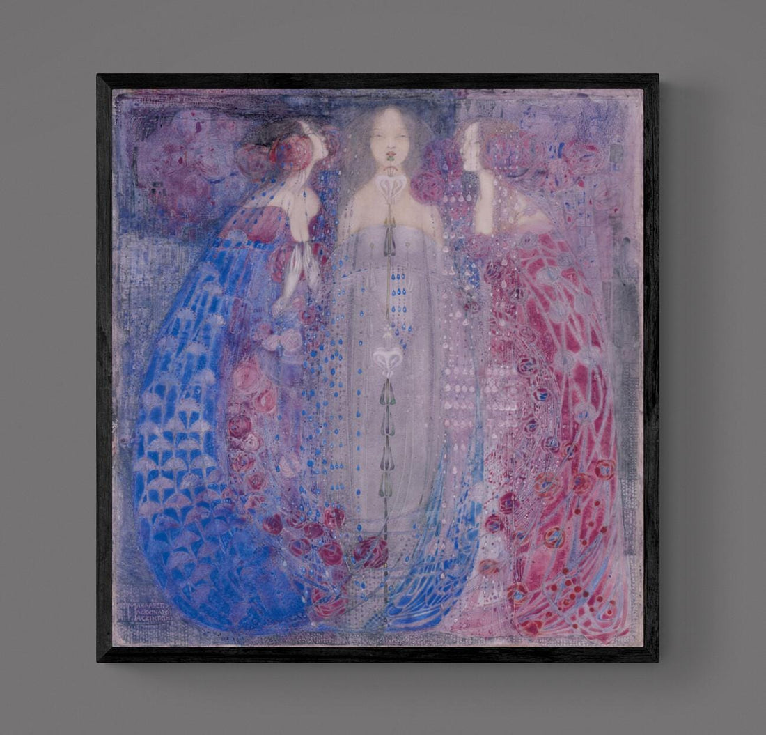 Margaret Macdonald: The Three Perfumes, Floating Frame and Brush Strokes FOSHE ART