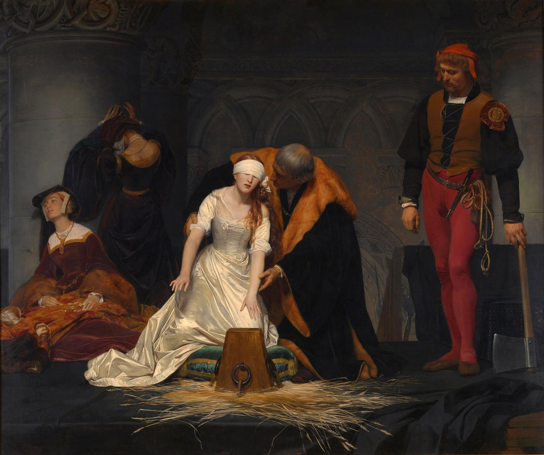 Execution of Lady Jane Grey by Paul Delaroche, Giclée Print on Art Paper FOSHE ART