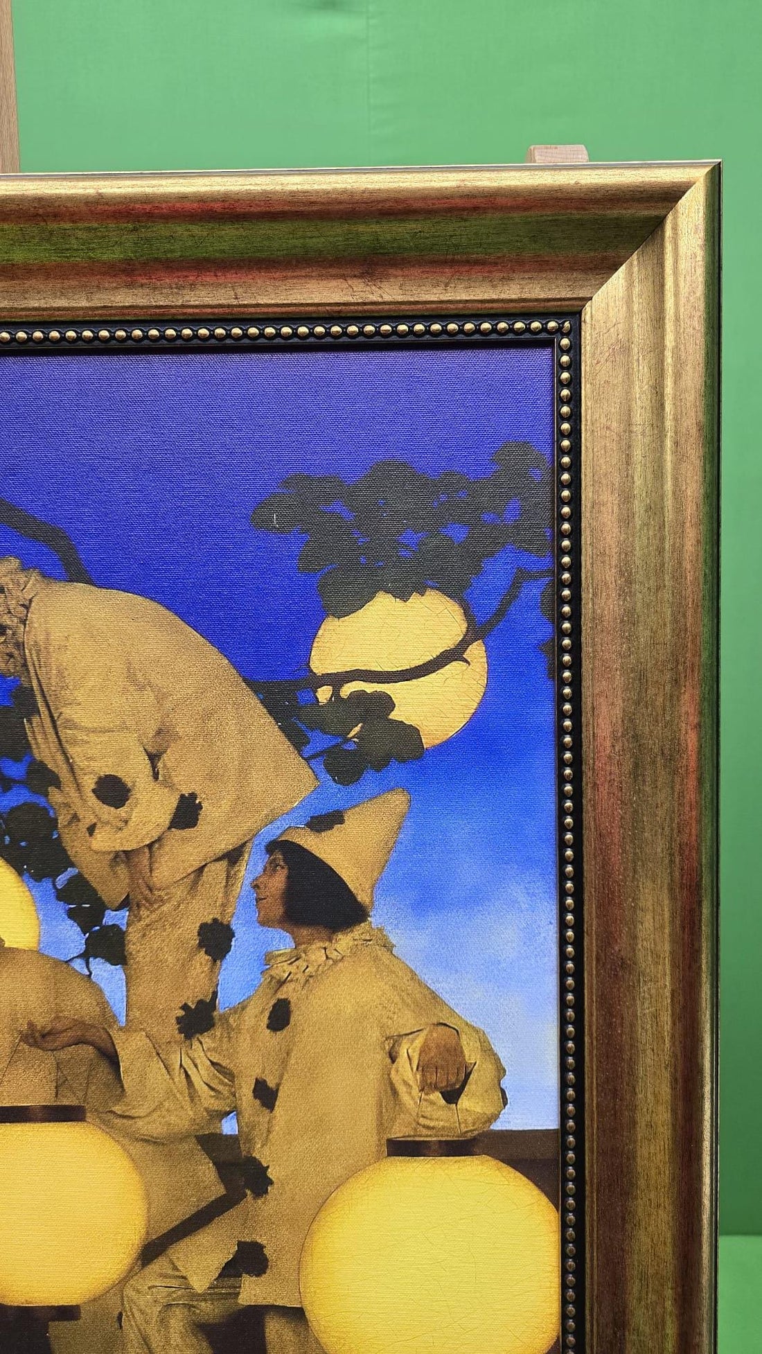 Maxfield Parrish "Lantern Bearers" Framed Canvas Reproduction: Golden Vintage Frame FOSHE ART