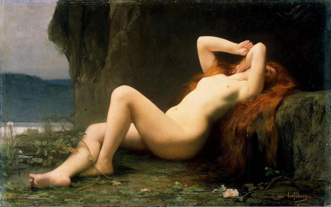 Mary Magdalene Print: Classic Spiritual Art - Canvas with Golden Frame FOSHE ART