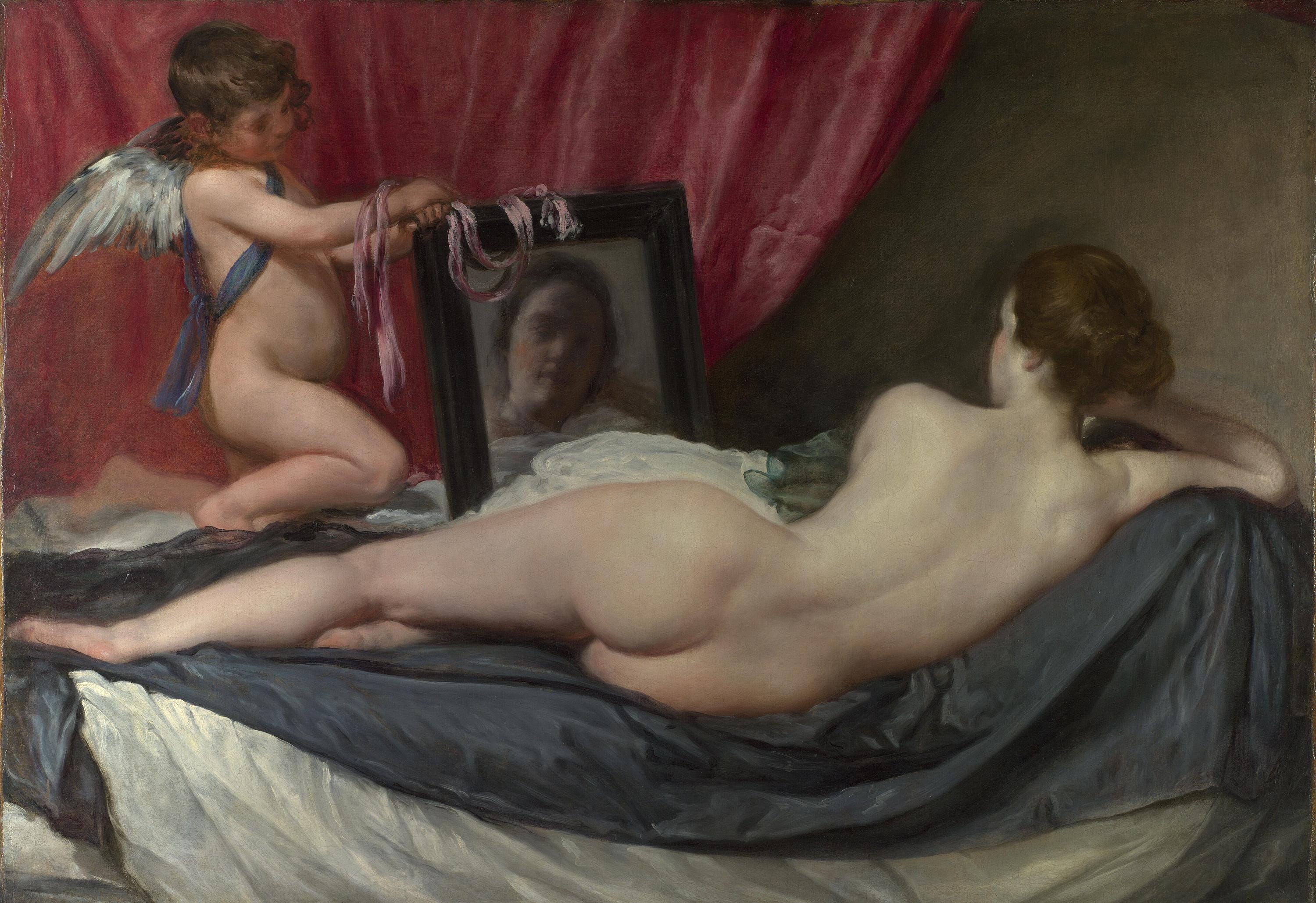 Rokeby Venus Wall Art: Classic Baroque Print (Framed Canvas) FOSHE ART