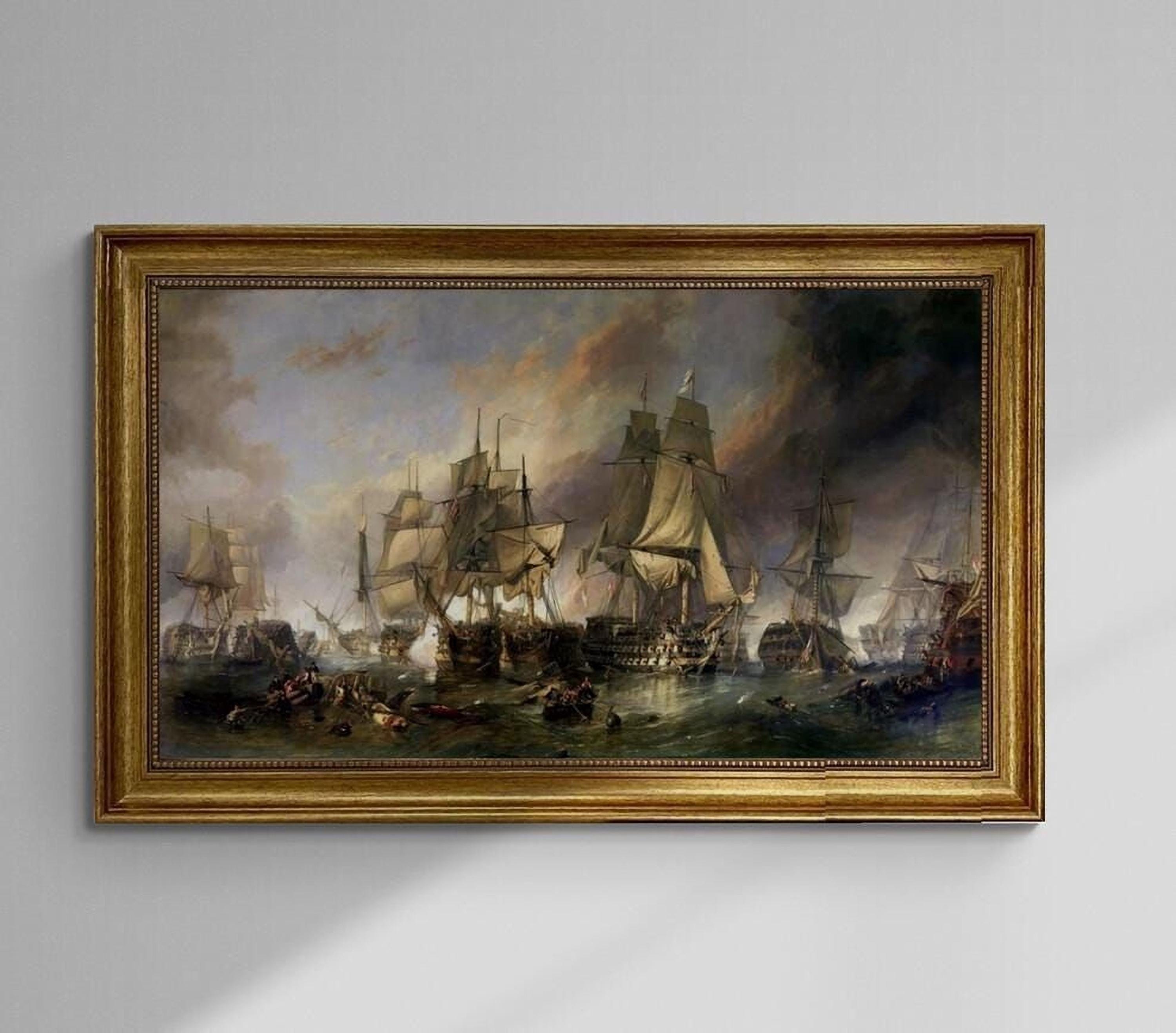 Battle of Trafalgar Wall Art: Classic Naval Painting FOSHE ART