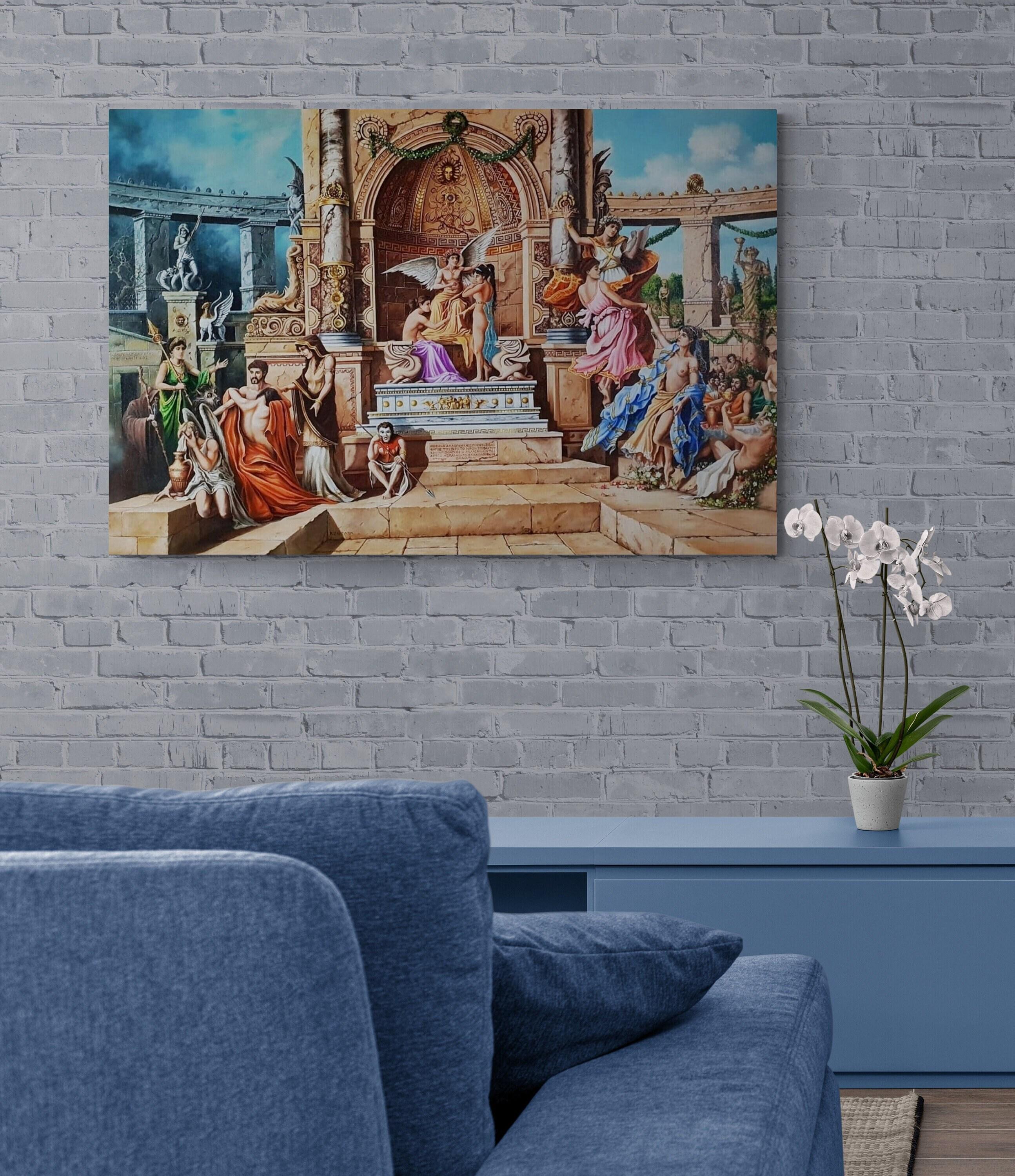 Temple of Apollo Giclée, Hand Finished 3D Print, Greek Mythology Wall Art FOSHE ART
