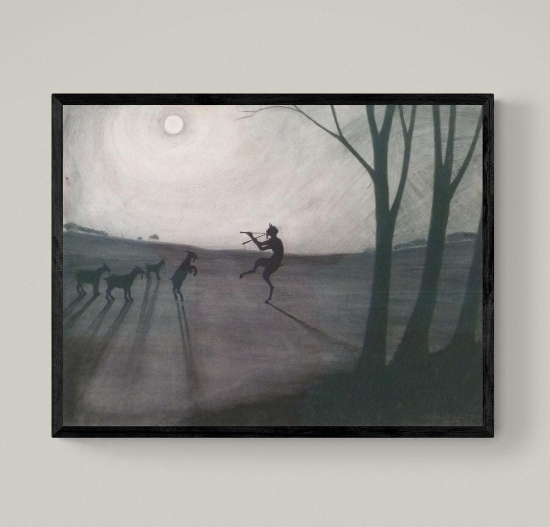 Faun by Moonlight Léon Spilliaert Print – Ethereal Art Paper Wall Decor FOSHE ART