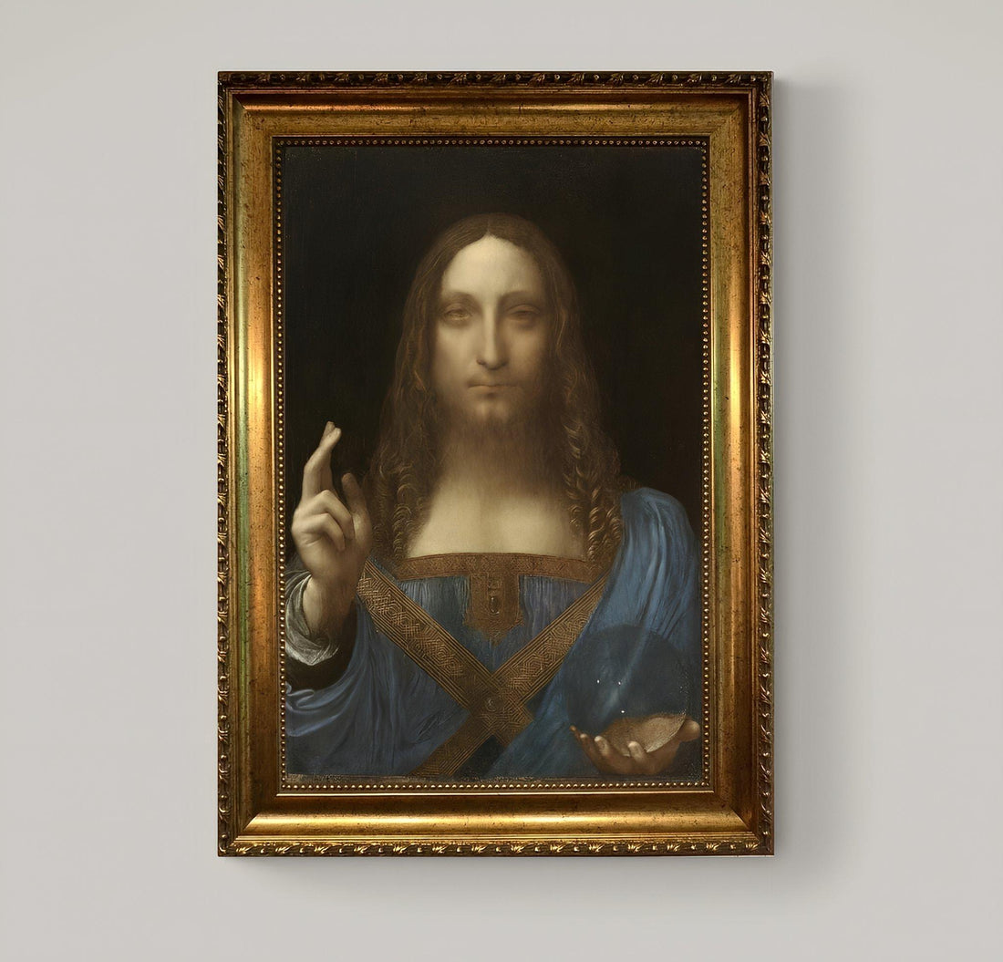 Salvator Mundi - A Divine Masterpiece by Leonardo Da Vinci, Giclée Print on art paper FOSHE ART