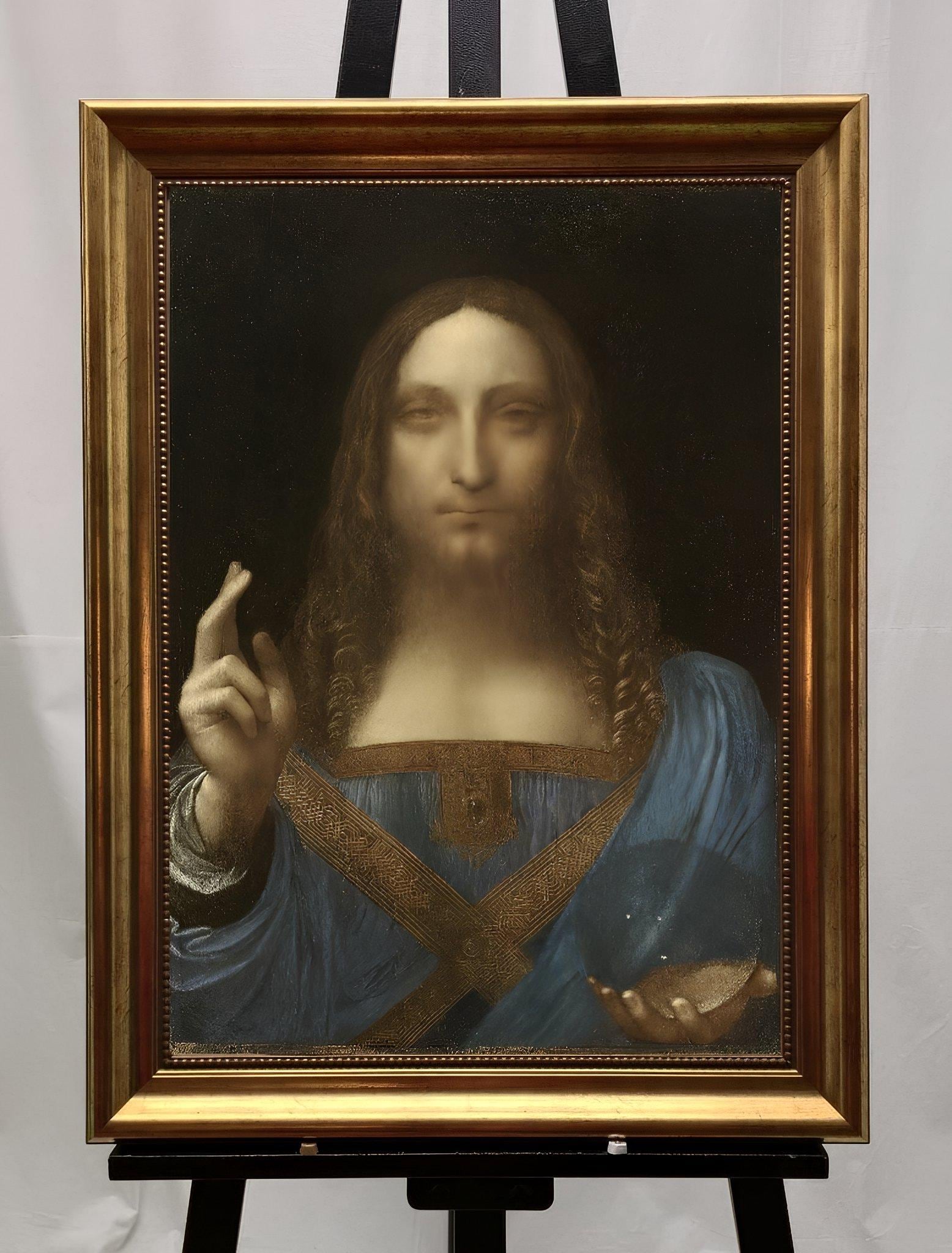 Salvator Mundi - A Divine Masterpiece by Leonardo Da Vinci, Giclée Print on art paper FOSHE ART