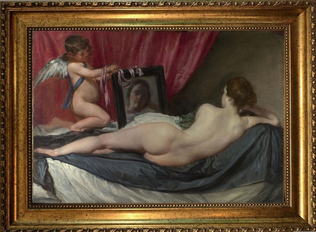 Rokeby Venus Wall Art: Classic Baroque Print (Framed Canvas) FOSHE ART