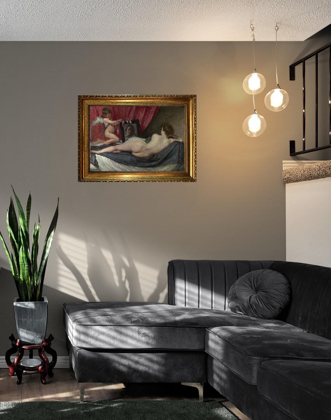 Rokeby Venus Wall Art: Classic Baroque Print (Framed Canvas) FOSHE ART