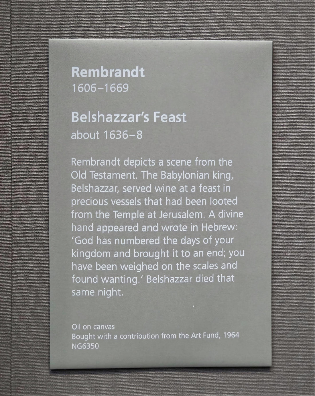 Rembrandt Belshazzar Fest Art Print, Vintage Golden Frame and Brush Strokes FOSHE ART