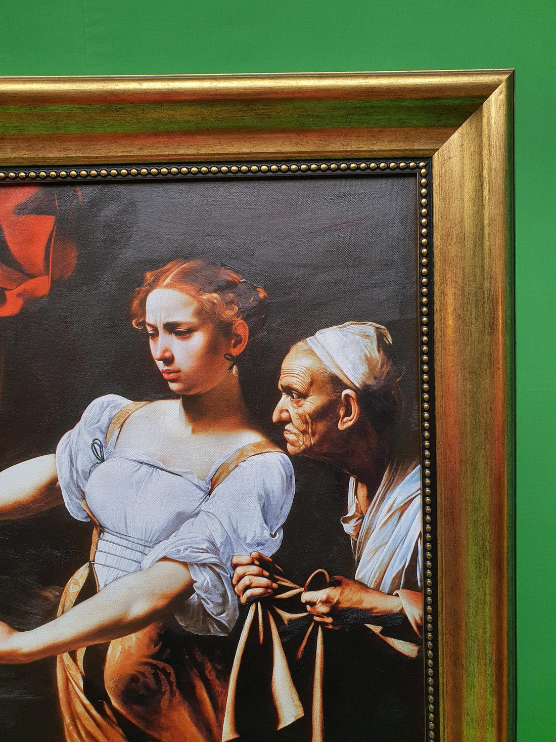 Caravaggio Canvas Print, Judith Beheading Holofernes (Vintage Gold Frame) FOSHE ART