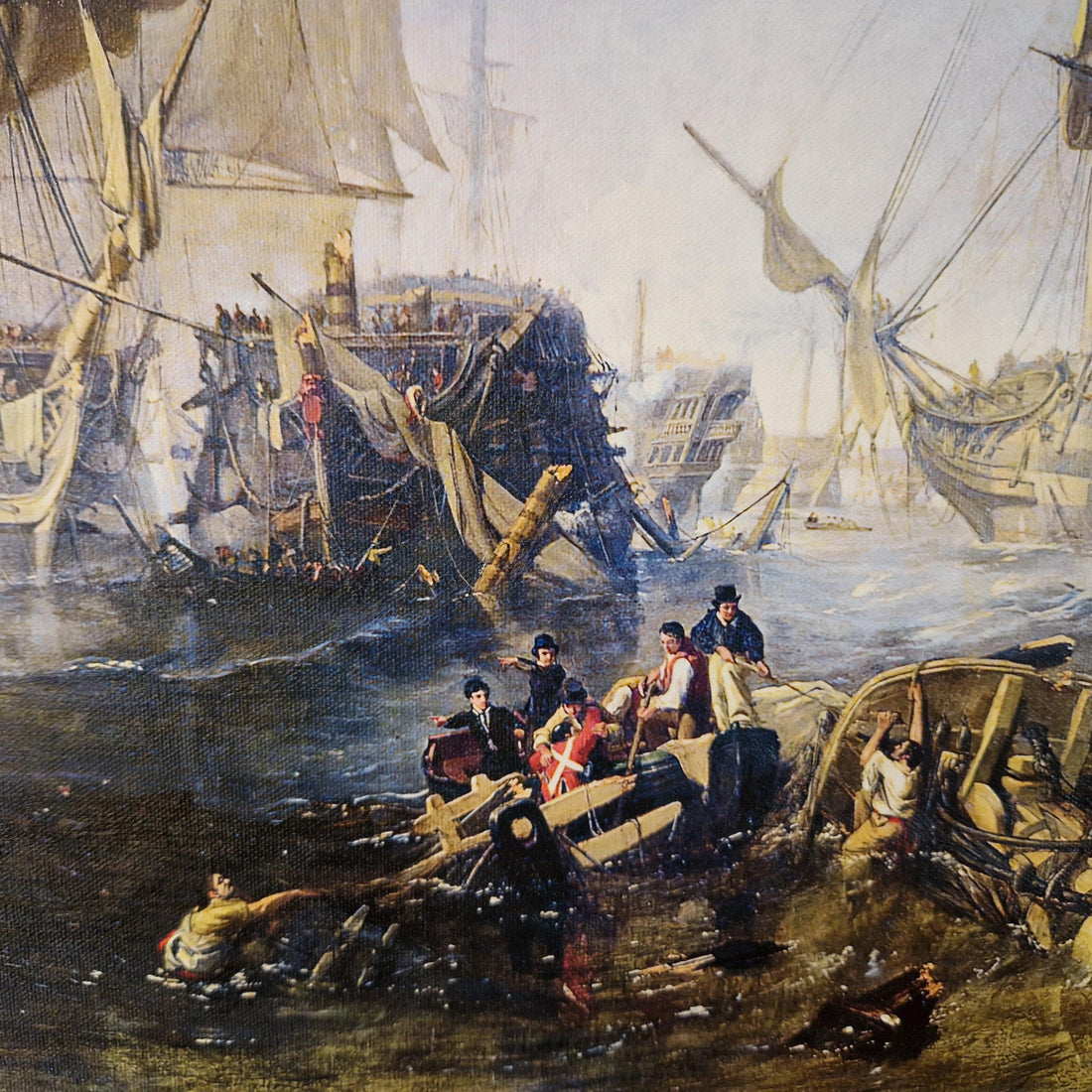 Battle of Trafalgar Wall Art: Classic Naval Painting FOSHE ART