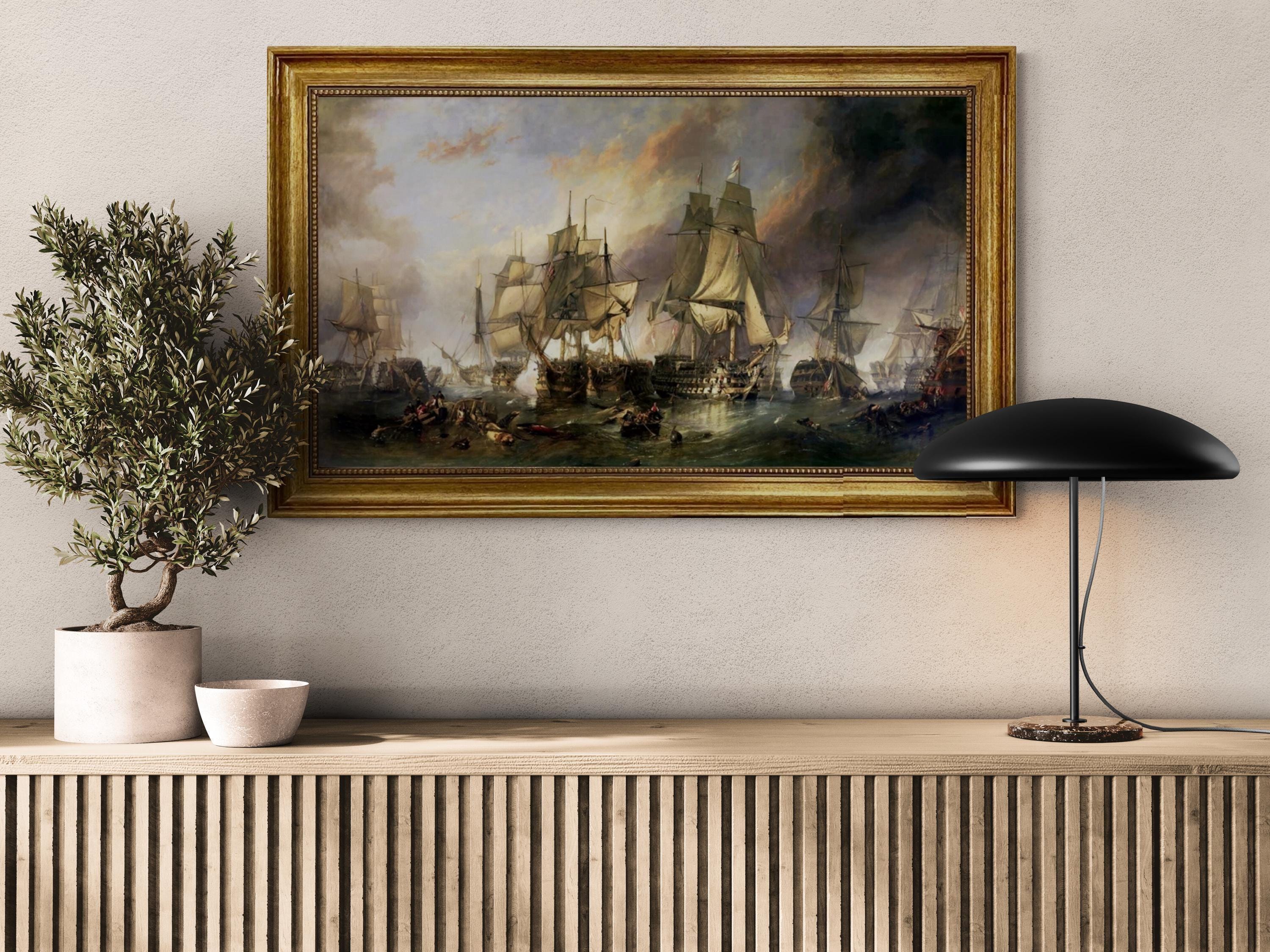 Battle of Trafalgar Wall Art: Classic Naval Painting FOSHE ART