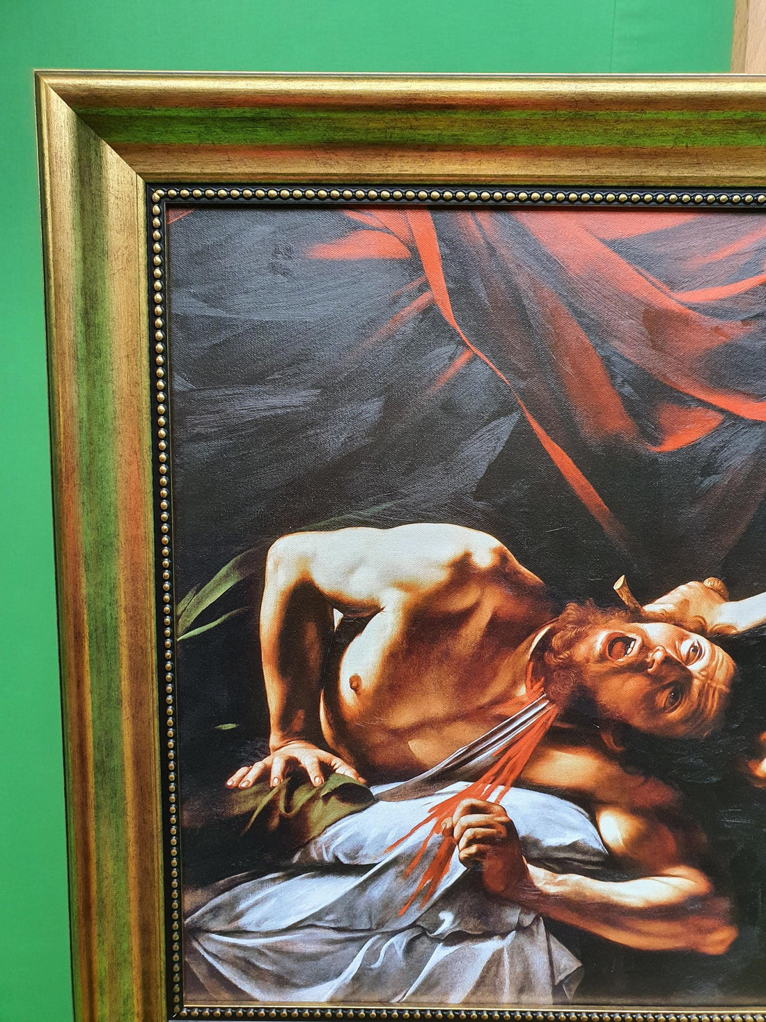 Caravaggio Canvas Print, Judith Beheading Holofernes (Vintage Gold Frame) FOSHE ART