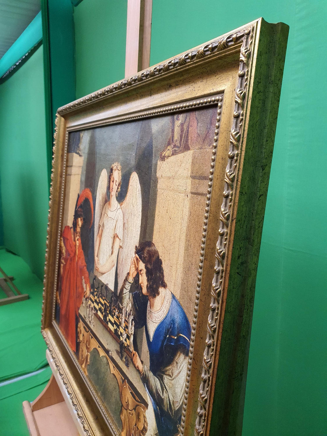 The Boxer by Konstantin Somov - Vintage Canvas with Wooden Frame FOSHE ART