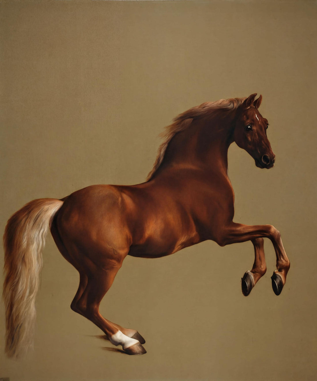 Whistlejacket by George Stubbs Wall Art: Canvas Print with brush strokes FOSHE ART