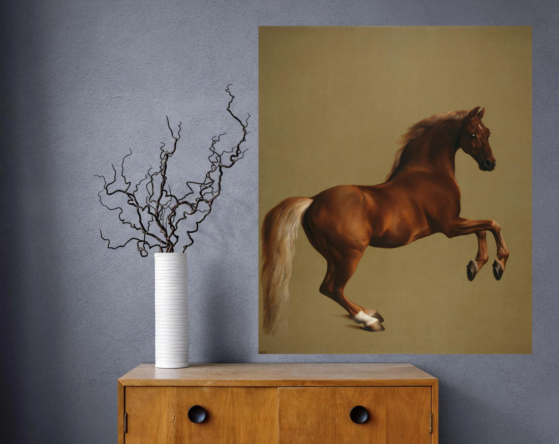 Whistlejacket by George Stubbs Wall Art: Canvas Print with brush strokes FOSHE ART