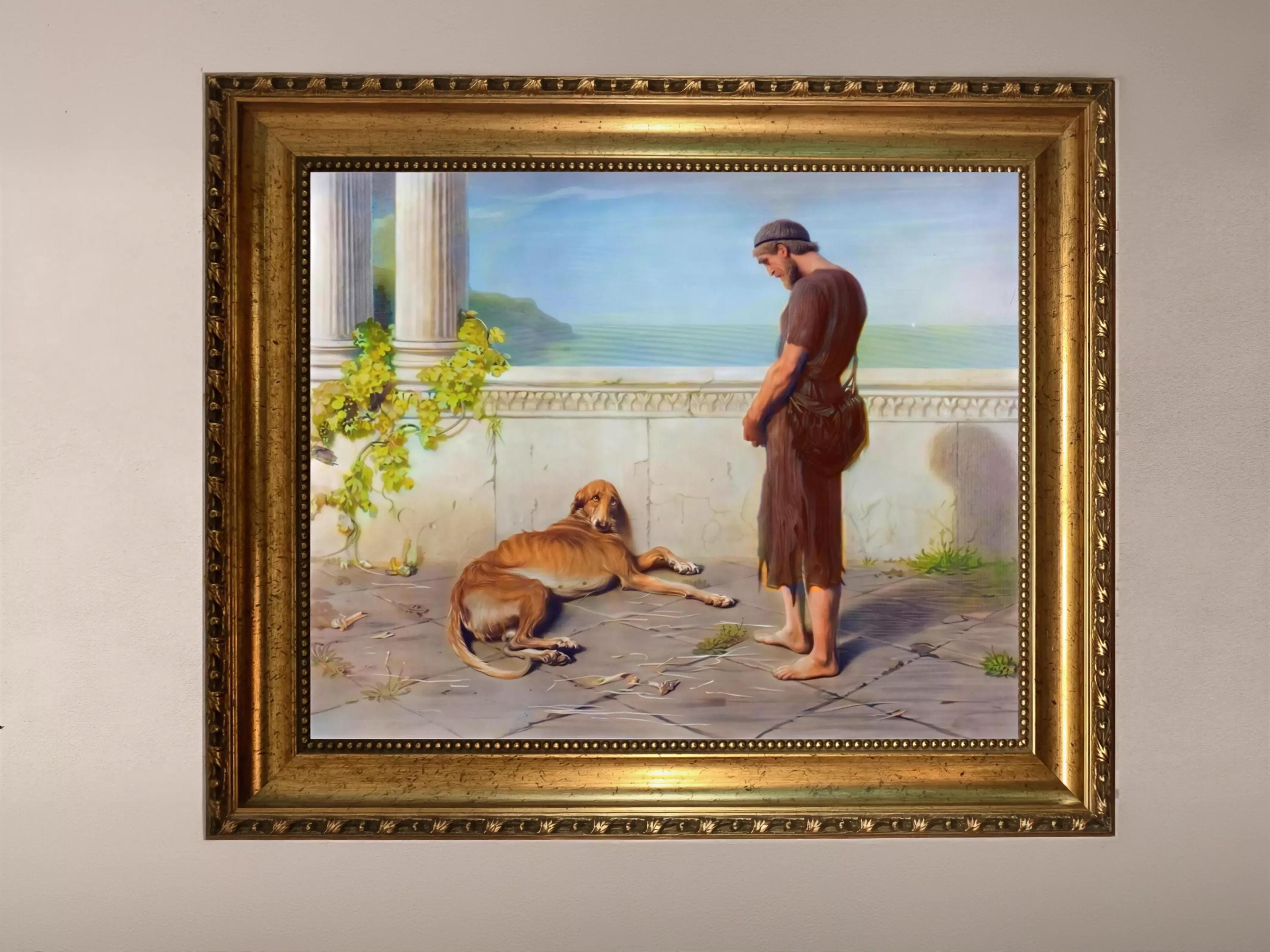 Ulysses and Argus Canvas Print | Briton Riviere | Hand‑Finished 3D Texture FOSHE ART