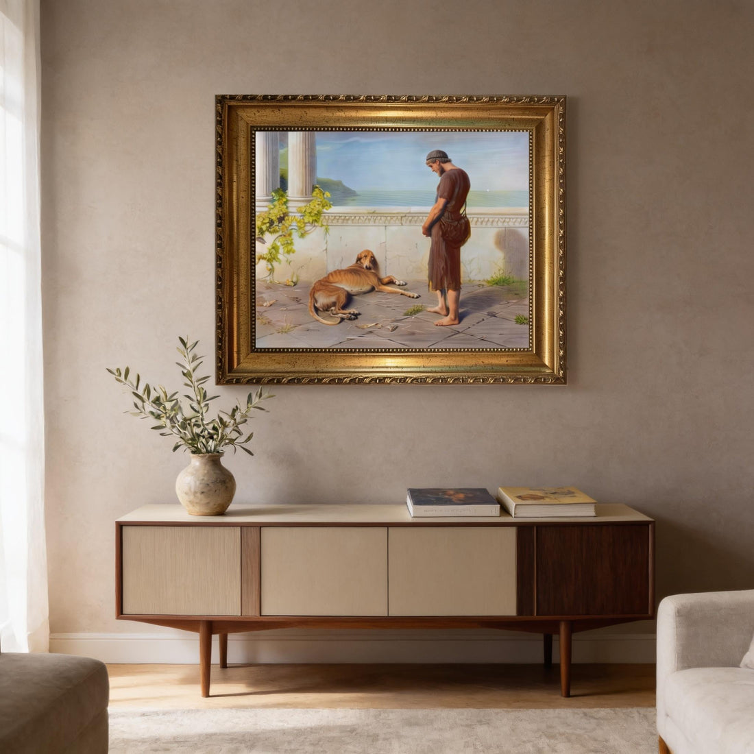 Ulysses and Argus Canvas Print | Briton Riviere | Hand‑Finished 3D Texture FOSHE ART
