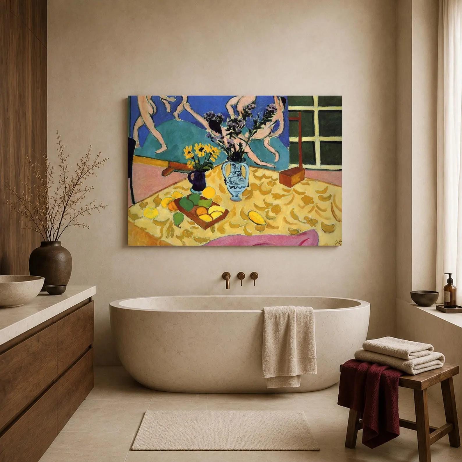 Henri Matisse Still Life with Fruit | Canvas Print  | Floating Frame and Brush Strokes FOSHE ART