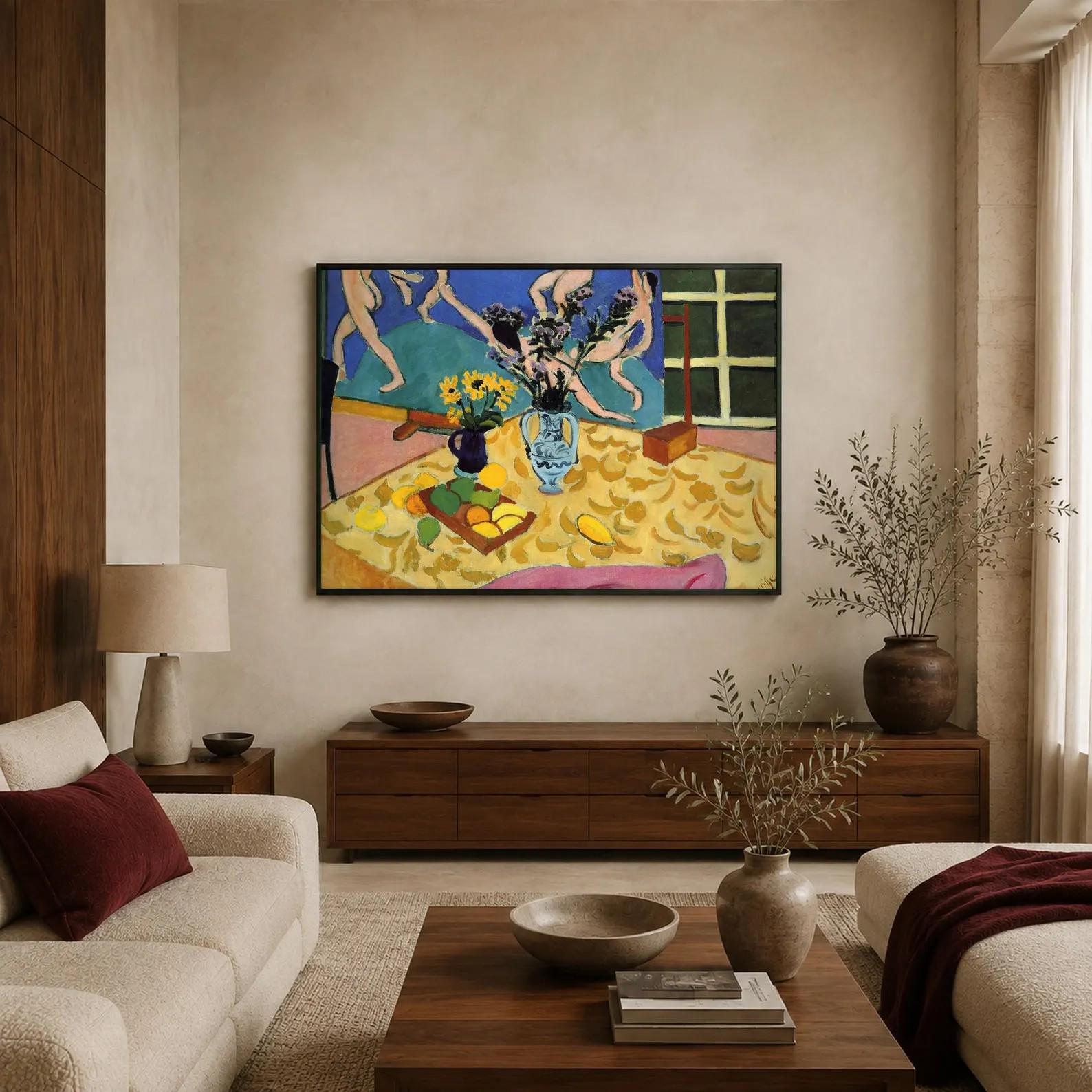 Henri Matisse Still Life with Fruit | Canvas Print  | Floating Frame and Brush Strokes FOSHE ART