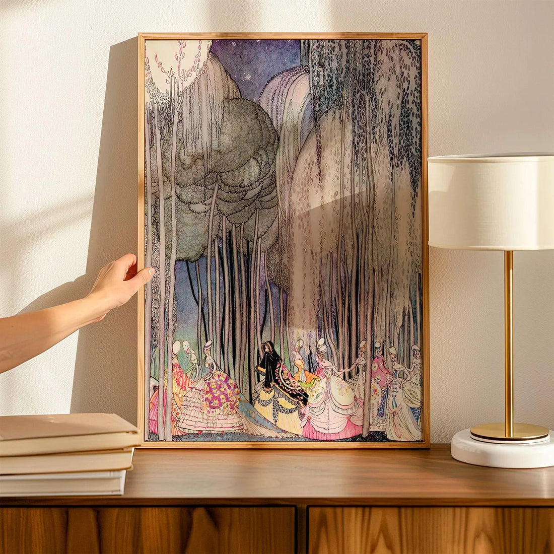 Twelve Dancing Princesses | Kay Nielsen | Canvas Print  | Floating Frame and Brush Strokes FOSHE ART