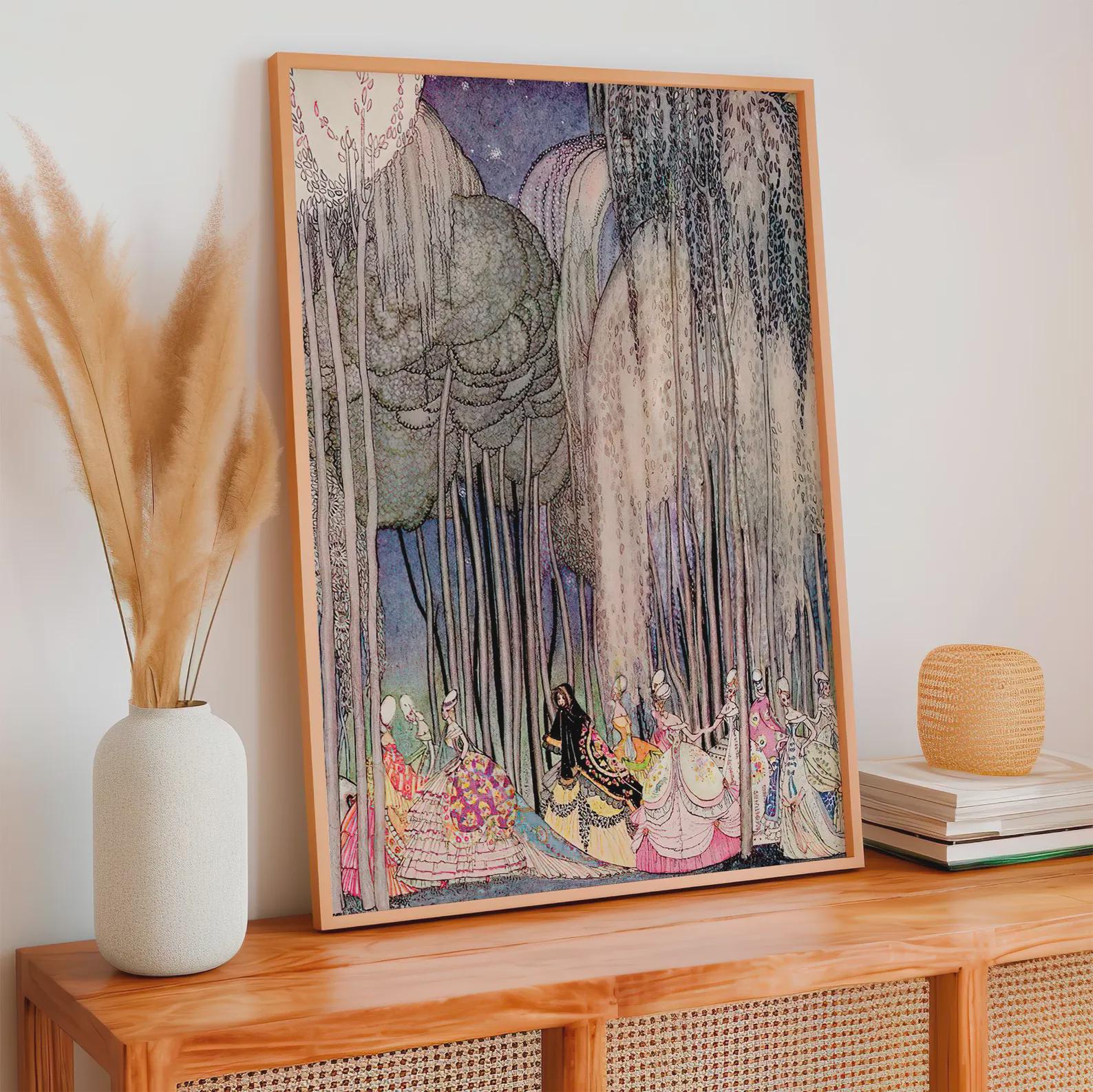 Twelve Dancing Princesses | Kay Nielsen | Canvas Print  | Floating Frame and Brush Strokes FOSHE ART