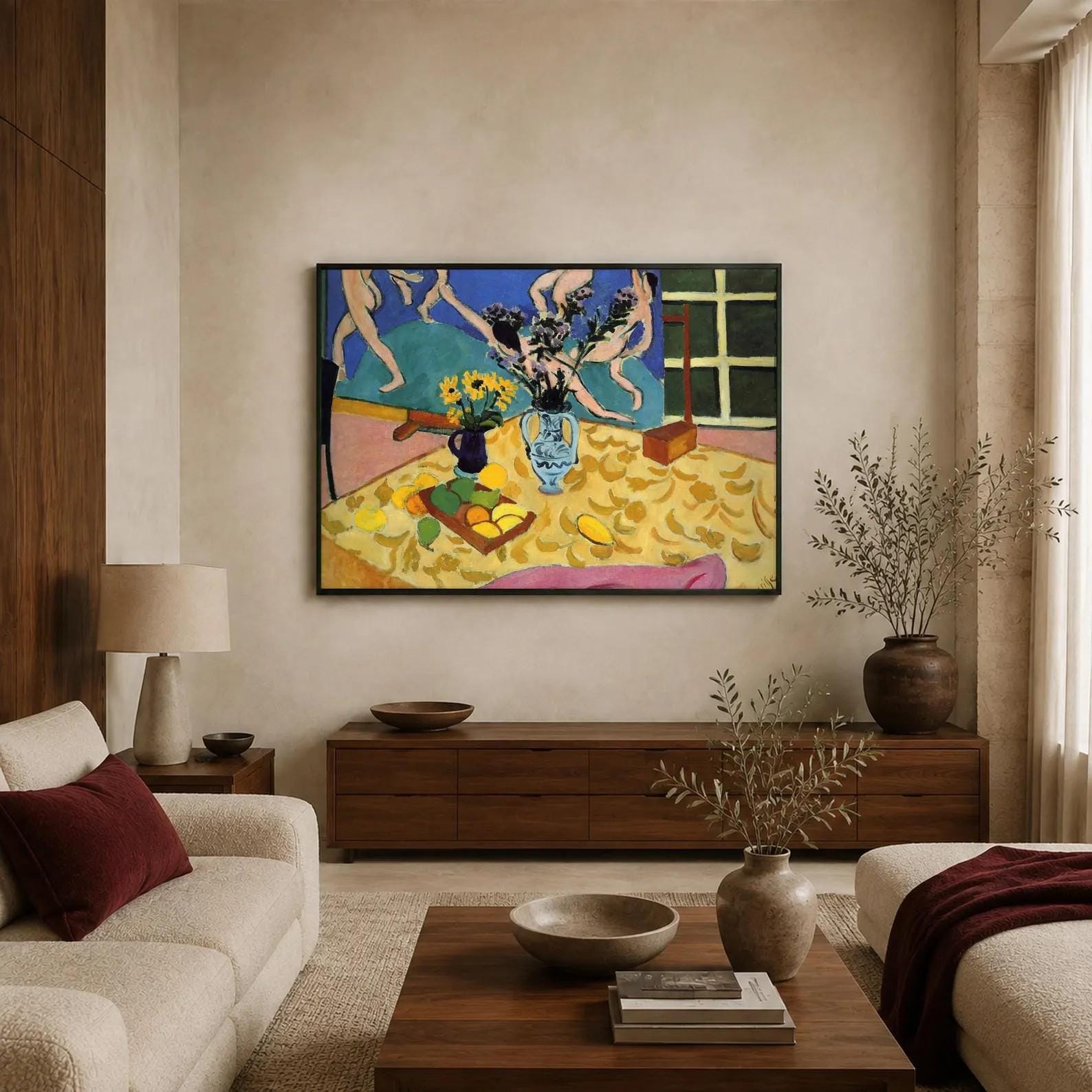 Henri Matisse Still Life with Fruit | Canvas Print  | Floating Frame and Brush Strokes FOSHE ART